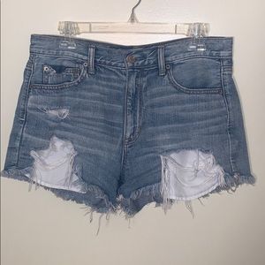 Distressed Denim Shorts